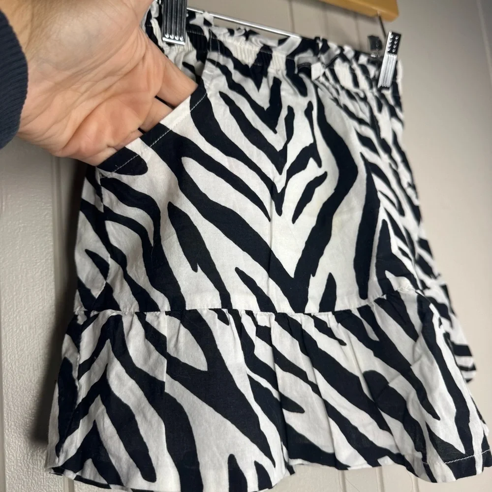 Gymboree Gymboree Wild For Zebra Black & White Cotton Skirt